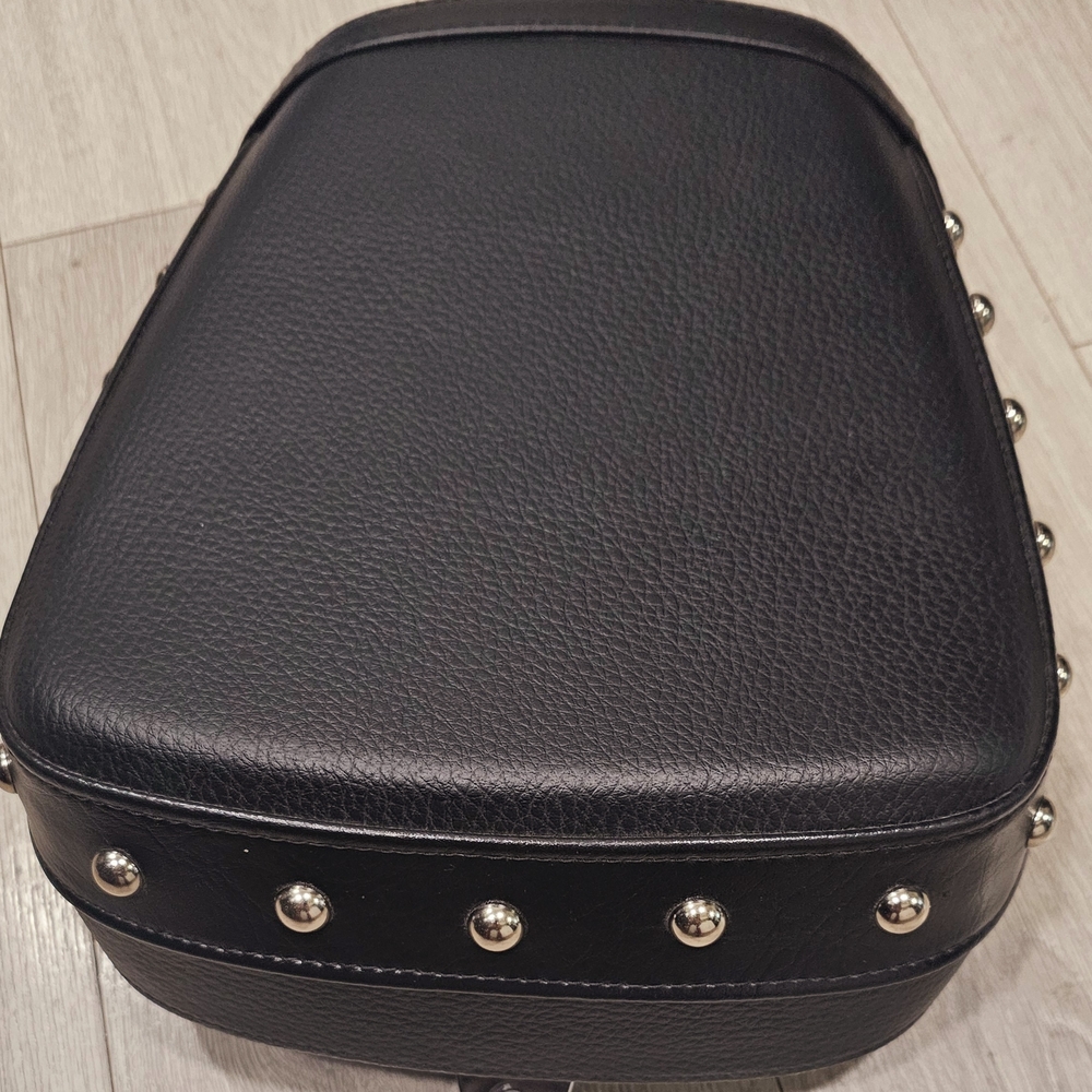 Black Leather Studded Men's Bag